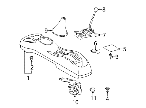 2005 Scion xA Center Console Diagram 2 - Thumbnail