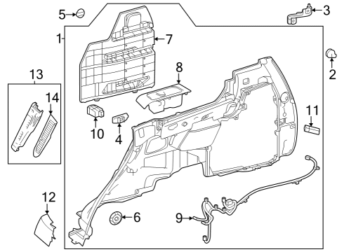 2023 Toyota Sequoia SWITCH, RR POWER SEA Diagram for 84923-0C040