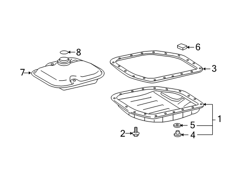 2009 Scion xD Transaxle Parts Diagram