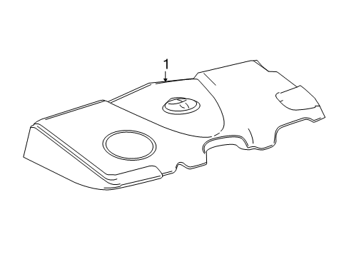 2018 Toyota Camry Cover Sub-Assembly, ENGI Diagram for 12601-25010