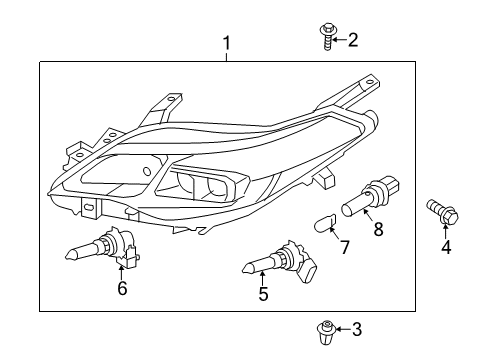 2018 Toyota Avalon Headlamps, Electrical Diagram 3 - Thumbnail