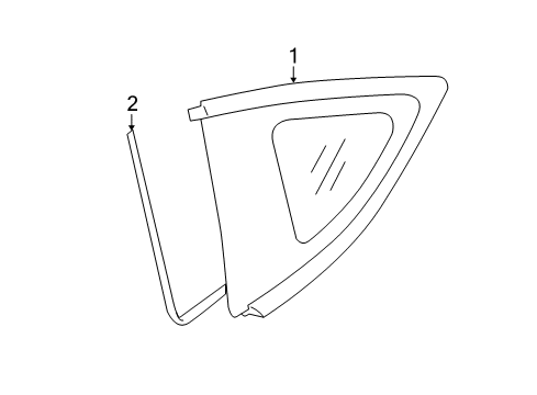 2018 Toyota 86 Quarter Panel - Glass & Hardware Diagram