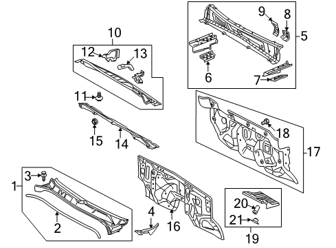 2011 Toyota Tundra Cab Cowl Diagram 1 - Thumbnail