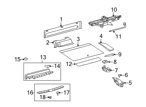 2008 Toyota Highlander Interior Trim - Rear Body Diagram