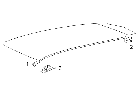 2019 Toyota Highlander Exterior Trim - Roof Diagram