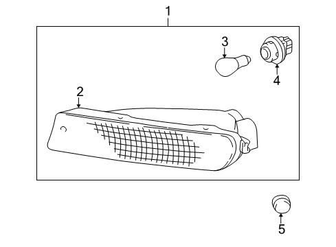 1997 Toyota RAV4 Lamp Assy, Front Turn Signal, RH Diagram for 81510-42020