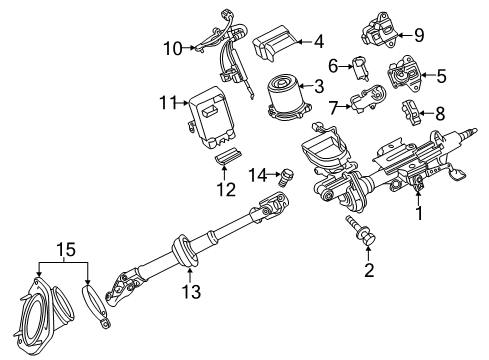 2019 Toyota Highlander Steering Column & Wheel, Steering Gear & Linkage Diagram 2 - Thumbnail