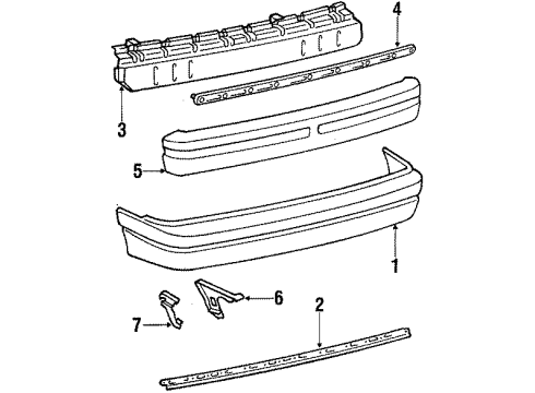 1989 Toyota Tercel Rear Bumper Diagram