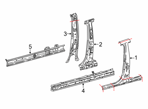 2020 Toyota Camry Center Pillar & Rocker Diagram