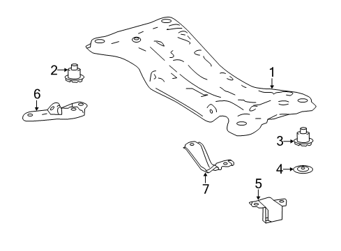 2015 Toyota Avalon STOPPER, Rear Suspension Diagram for 52272-07020