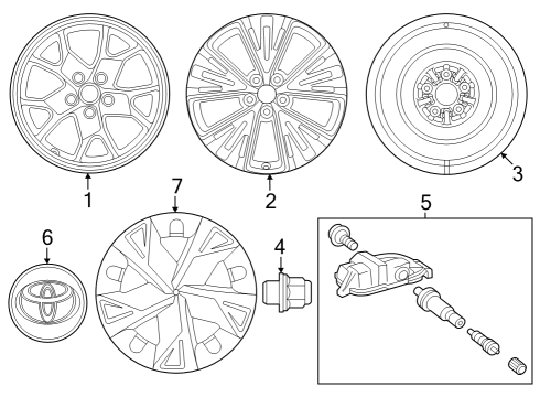 2023 Toyota Prius AWD-e WHEEL, DISC Diagram for 42611-47671