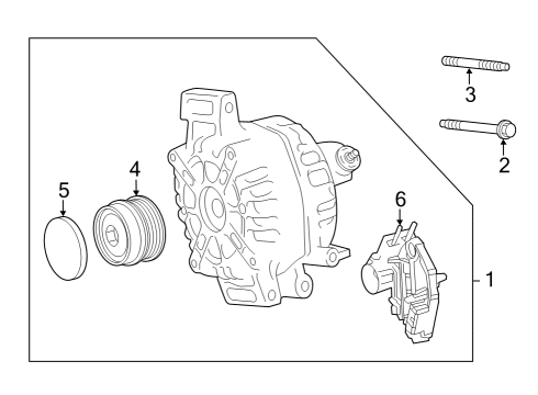 2023 Toyota Highlander PULLEY, ALTERNATOR W Diagram for 27415-0W320