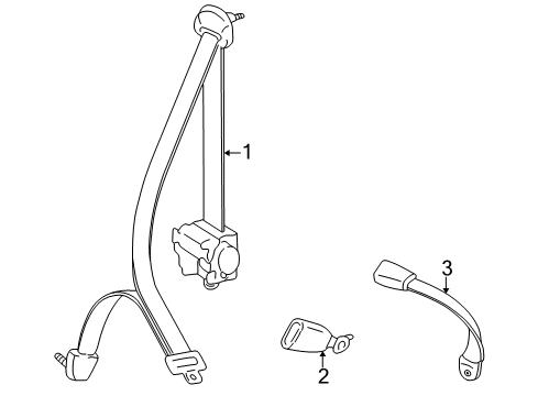 1998 Toyota RAV4 Rear Seat Belts Diagram