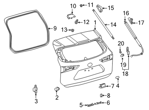 2022 Toyota Highlander Lift Gate - Electrical Diagram 2 - Thumbnail