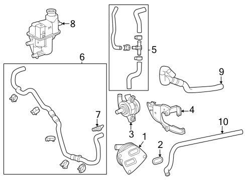 2023 Toyota Crown Inverter Cooling Components Diagram