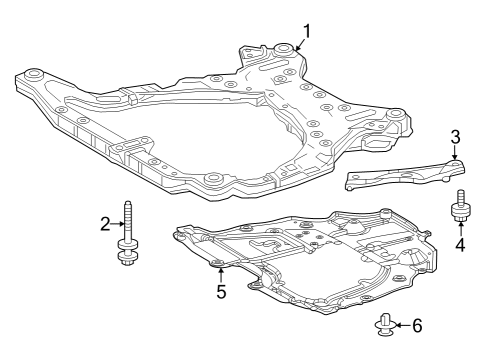 2024 Toyota Grand Highlander Suspension Mounting - Front Diagram