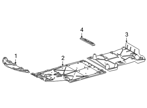 2019 Toyota Mirai Under Cover & Splash Shields Diagram