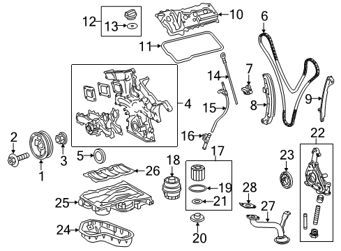 2012 Toyota Avalon Engine Parts & Mounts, Timing, Lubrication System Diagram 1 - Thumbnail