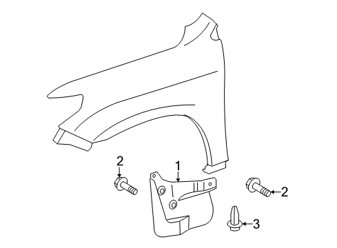 2013 Toyota Land Cruiser Mudguard, Front Fender, LH Diagram for 76622-60120