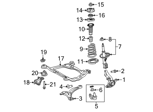 2016 Toyota Sienna Shock Absorber Assembly Front Right Diagram for 48510-8Z155