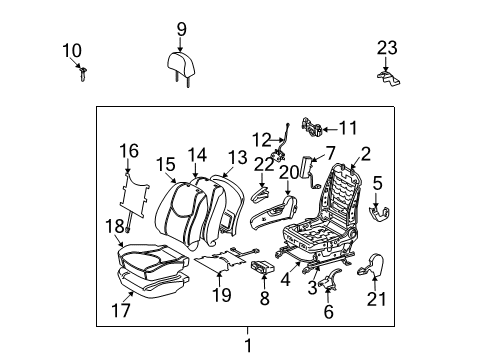 2012 Toyota RAV4 Shield, Front Seat Cushion Diagram for 71811-0R010-E0