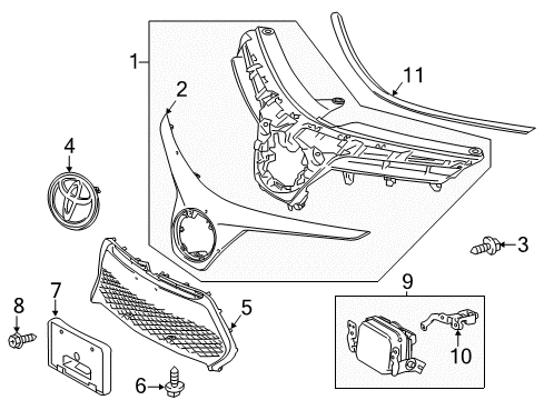 2019 Toyota Corolla Sonar System Diagram 1 - Thumbnail