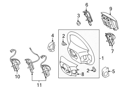 2010 Toyota Highlander Steering Column & Wheel, Steering Gear & Linkage Diagram 11 - Thumbnail