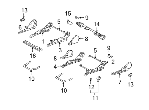 2005 Toyota MR2 Spyder Tracks & Components Diagram