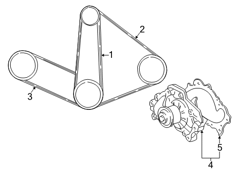 2000 Toyota Camry Water Pump, Belts & Pulleys Diagram 2 - Thumbnail