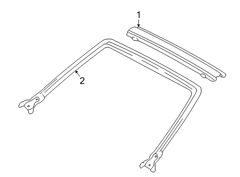 2005 Toyota MR2 Spyder Windshield Header & Components Diagram