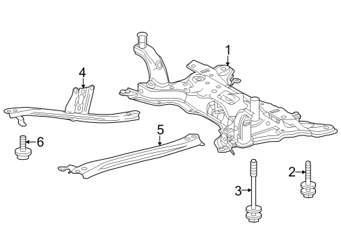 2023 Toyota GR Corolla Suspension Mounting - Front Diagram