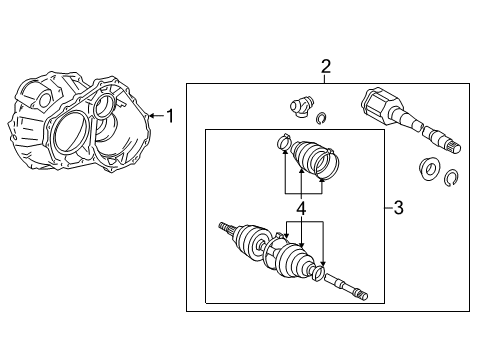 2004 Toyota Sienna Carrier & Front Axles Diagram