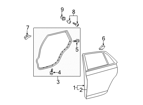 2012 Toyota Avalon Rear Door Diagram