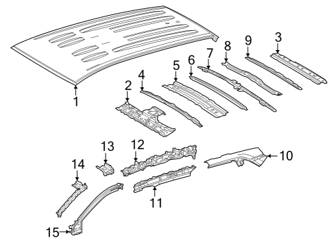 2023 Toyota Corolla Cross Roof & Components Diagram