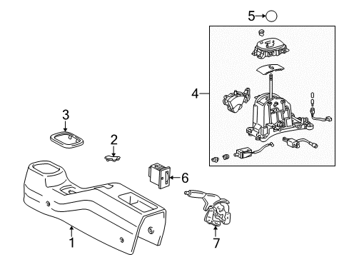 2000 Toyota MR2 Spyder Console Diagram 1 - Thumbnail