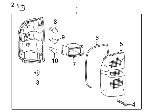 1999 Toyota Tacoma Tail Lamps Diagram