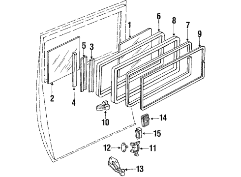 1986 Toyota Van Door & Components Diagram 2 - Thumbnail