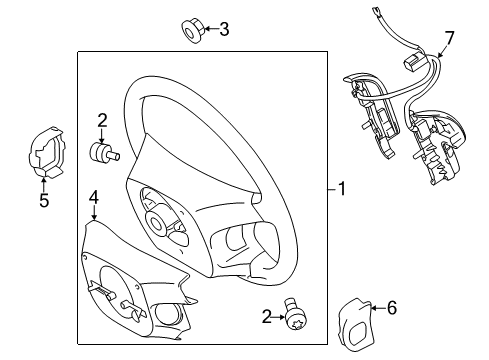 2008 Toyota Highlander Steering Column & Wheel, Steering Gear & Linkage Diagram 9 - Thumbnail