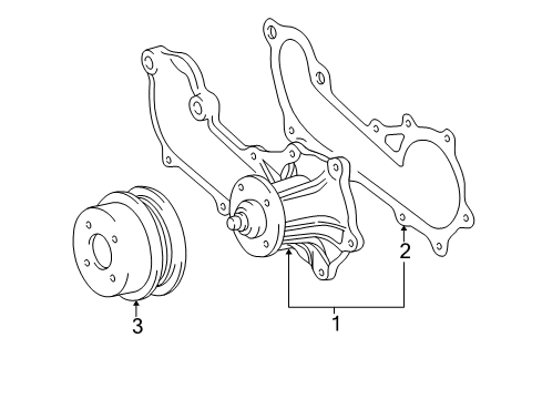 1996 Toyota Tacoma Water Pump Diagram 1 - Thumbnail