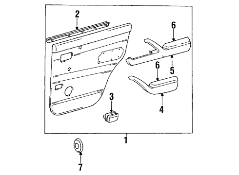 1991 Toyota Land Cruiser Rear Door Trim Diagram