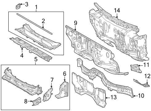 2023 Toyota bZ4X Cowl Diagram