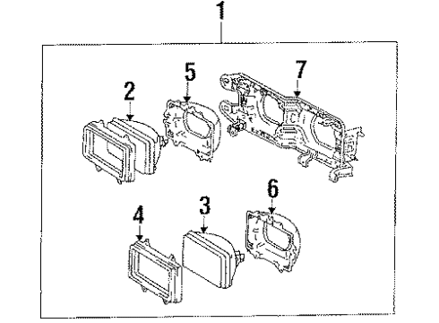 1984 Toyota Camry Driver Side Headlamp Housing Sub-Assembly Diagram for 81106-32130