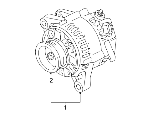 2017 Toyota Tacoma Pulley, Alternator W/Clutch Diagram for 27415-0W063