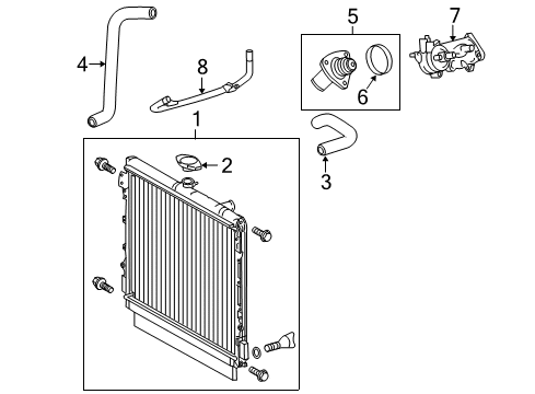 2011 Toyota Tundra Radiator & Components, Cooling Fan Diagram 1 - Thumbnail