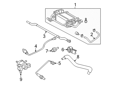 2010 Toyota Matrix Emission Components Diagram