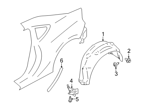 2014 Scion FR-S Exterior Trim - Quarter Panel Diagram