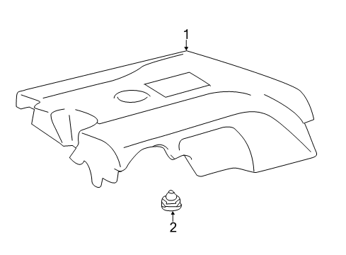 2011 Toyota Highlander Engine Appearance Cover Diagram