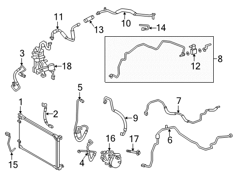 2017 Toyota Prius Prime ACCUMULATOR Assembly Diagram for 88470-47020