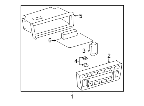 2002 Toyota Avalon A/C & Heater Control Units Diagram