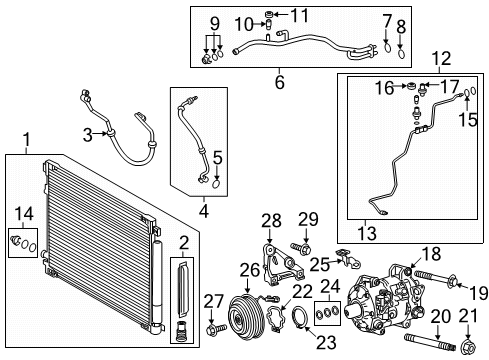 2019 Toyota Camry Expansion Valve Diagram for 88515-06160